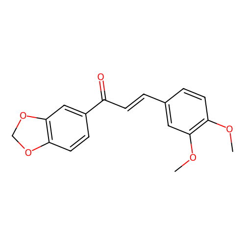(2E)-1-(1,3-benzodioxol-5-yl)-3-(3,4-dimethoxyphenyl)prop-2-en-1-one structure