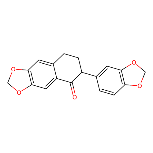 6-(1,3-benzodioxol-5-yl)-7,8-dihydro-6H-benzo[f][1,3]benzodioxol-5-one structure