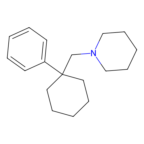 Piperidine, 1-((1-phenylcyclohexyl)methyl)- structure