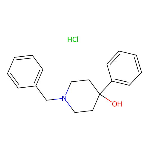 4-Piperidinol, 1-benzyl-4-phenyl-, hydrochloride structure