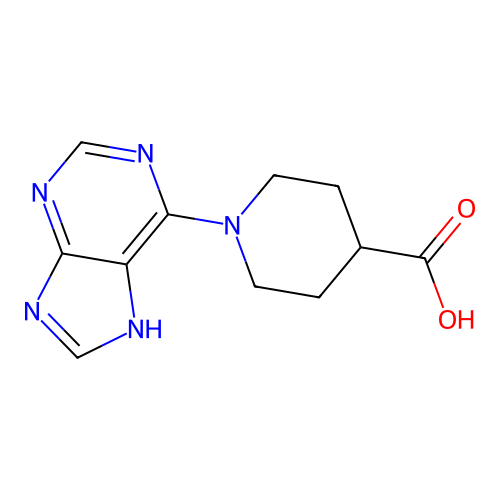 1-(9H-purin-6-yl)piperidine-4-carboxylic acid structure