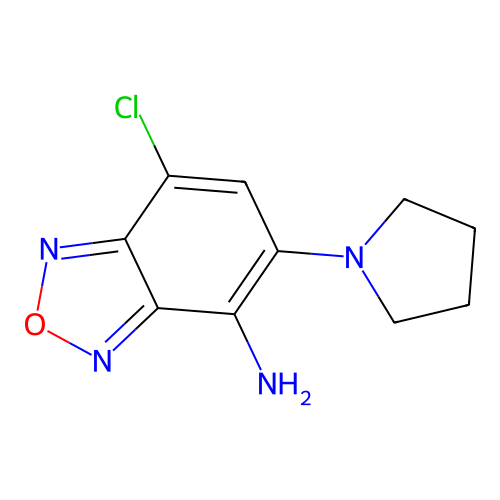 7-Chloro-5-pyrrolidin-1-yl-2,1,3-benzoxadiazol-4-amine structure