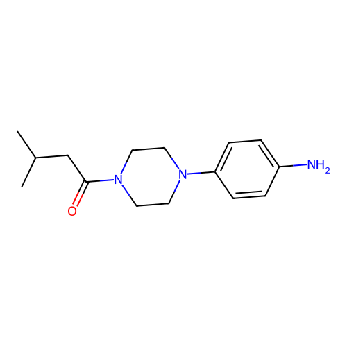 {4-[4-(3-Methylbutanoyl)piperazin-1-yl]phenyl}amine structure