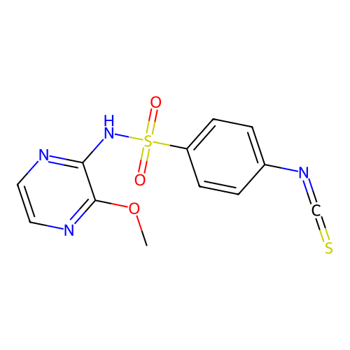 4-isothiocyanato-N-(3-methoxypyrazin-2-yl)benzenesulfonamide structure