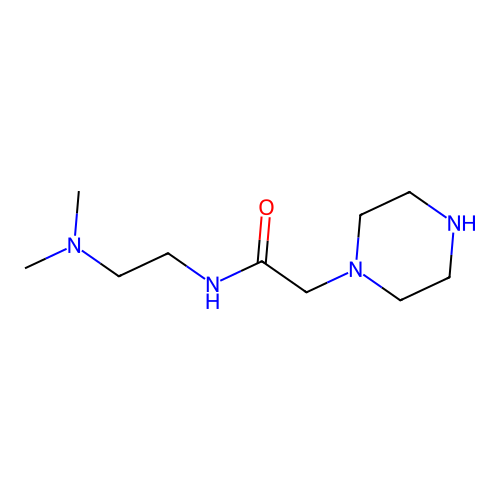 N-[2-(dimethylamino)ethyl]-2-piperazin-1-ylacetamide structure