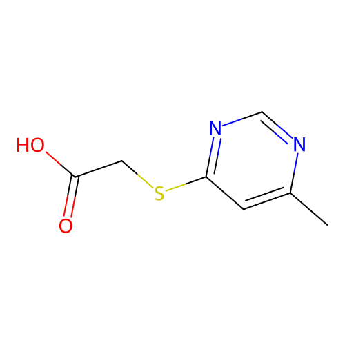 [(6-Methylpyrimidin-4-yl)thio]acetic acid structure