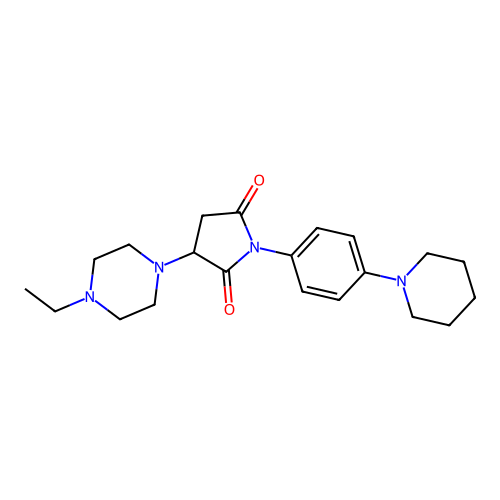 3-(4-Ethylpiperazin-1-yl)-1-(4-(piperidin-1-yl)phenyl)pyrrolidine-2,5-dione structure