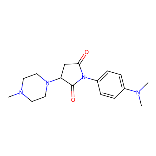 1-(4-(Dimethylamino)phenyl)-3-(4-methylpiperazin-1-yl)pyrrolidine-2,5-dione structure