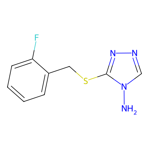 3-[(2-Fluorophenyl)methylsulfanyl]-1,2,4-triazol-4-amine structure