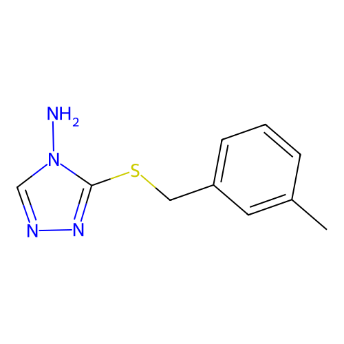 3-[(3-Methylphenyl)methylsulfanyl]-1,2,4-triazol-4-amine structure