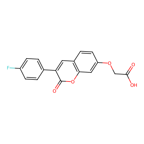 {[3-(4-fluorophenyl)-2-oxo-2H-chromen-7-yl]oxy}acetic acid structure