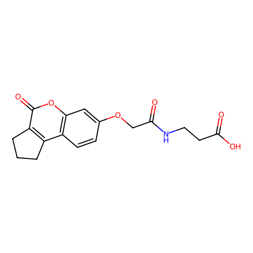 N-{[(4-oxo-1,2,3,4-tetrahydrocyclopenta[c]chromen-7-yl)oxy]acetyl}-beta-alanine structure