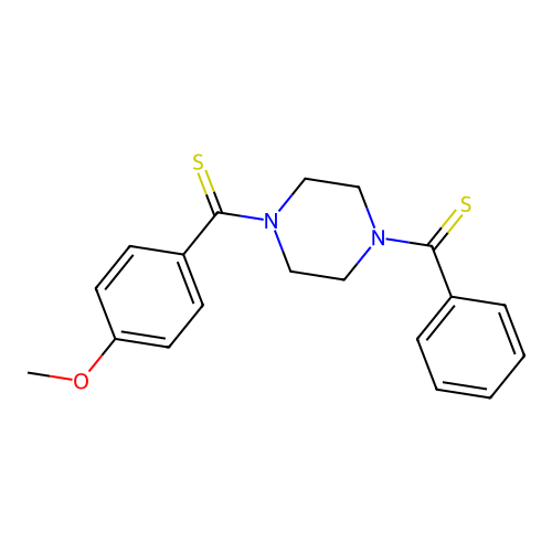 [4-(4-Methoxybenzenecarbothioyl)piperazin-1-yl]-phenylmethanethione structure