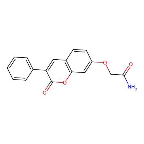 2-[(2-oxo-3-phenyl-2H-chromen-7-yl)oxy]acetamide structure