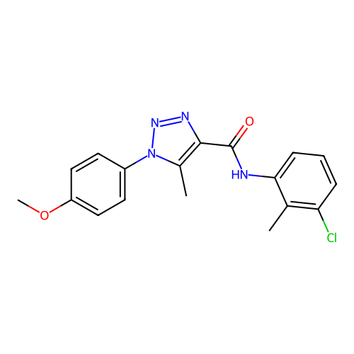 N-(3-chloro-2-methylphenyl)-1-(4-methoxyphenyl)-5-methyl-1H-1,2,3-triazole-4-carboxamide structure