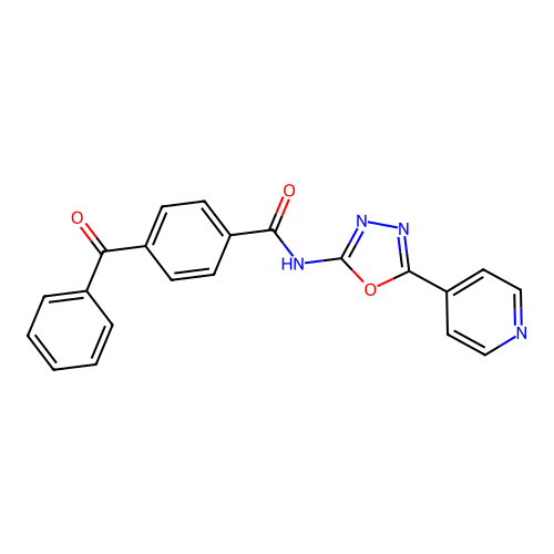 4-benzoyl-N-(5-(pyridin-4-yl)-1,3,4-oxadiazol-2-yl)benzamide structure
