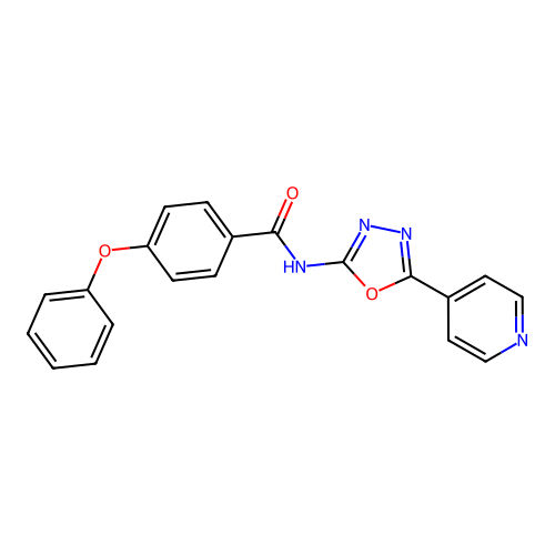 4-phenoxy-N-[5-(pyridin-4-yl)-1,3,4-oxadiazol-2-yl]benzamide structure