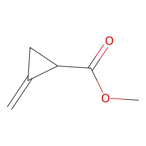 Cyclopropanecarboxylic acid, 2-methylene-, methyl ester structure