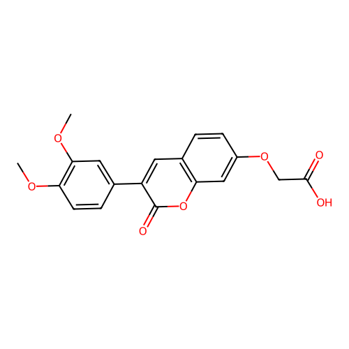 {[3-(3,4-dimethoxyphenyl)-2-oxo-2H-chromen-7-yl]oxy}acetic acid structure