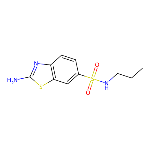 2-amino-N-propyl-1,3-benzothiazole-6-sulfonamide structure
