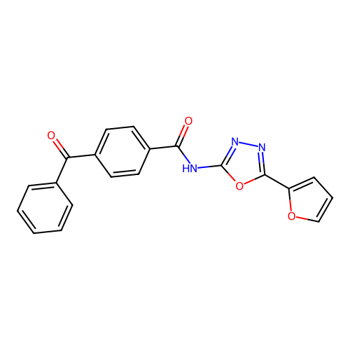 4-benzoyl-N-[5-(furan-2-yl)-1,3,4-oxadiazol-2-yl]benzamide structure