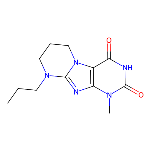 1-methyl-9-propyl-7,8-dihydro-6H-purino[7,8-a]pyrimidine-2,4-dione structure