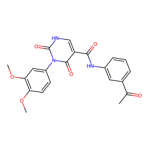 N-(3-acetylphenyl)-3-(3,4-dimethoxyphenyl)-2,4-dioxo-1,2,3,4-tetrahydropyrimidine-5-carboxamide structure