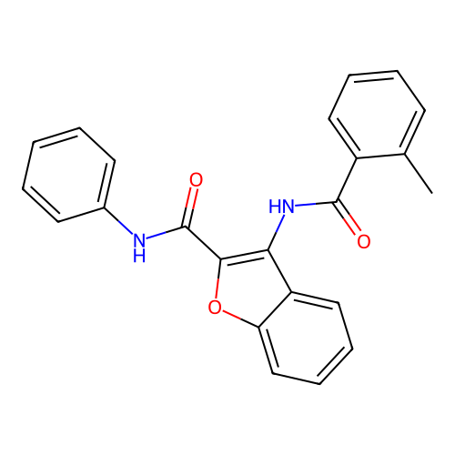 3-(2-methylbenzamido)-N-phenylbenzofuran-2-carboxamide structure