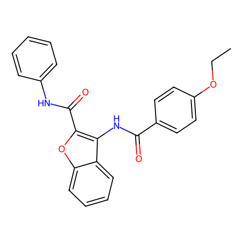 3-(4-ethoxybenzamido)-N-phenylbenzofuran-2-carboxamide structure