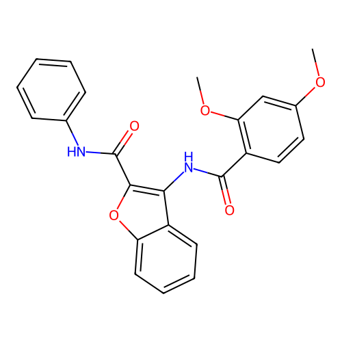 3-(2,4-dimethoxybenzamido)-N-phenylbenzofuran-2-carboxamide structure