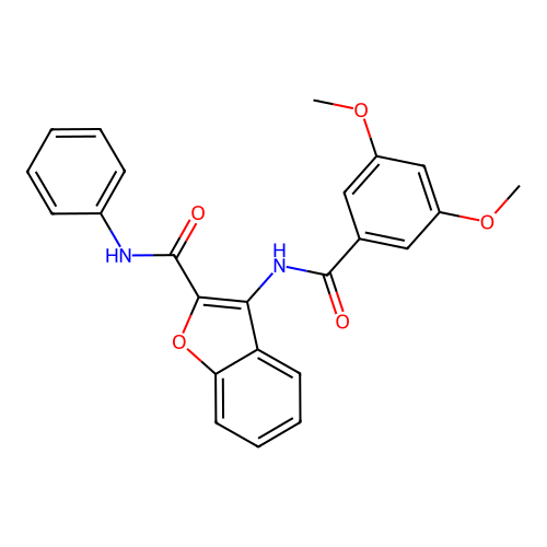 3-(3,5-dimethoxybenzamido)-N-phenylbenzofuran-2-carboxamide structure