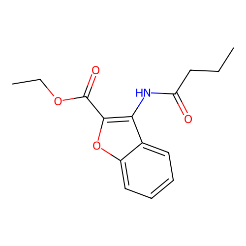 Ethyl 3-butyramidobenzofuran-2-carboxylate structure