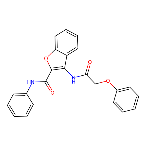 3-(2-phenoxyacetamido)-N-phenylbenzofuran-2-carboxamide structure
