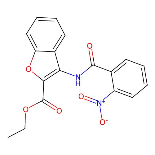 Ethyl 3-(2-nitrobenzamido)benzofuran-2-carboxylate structure