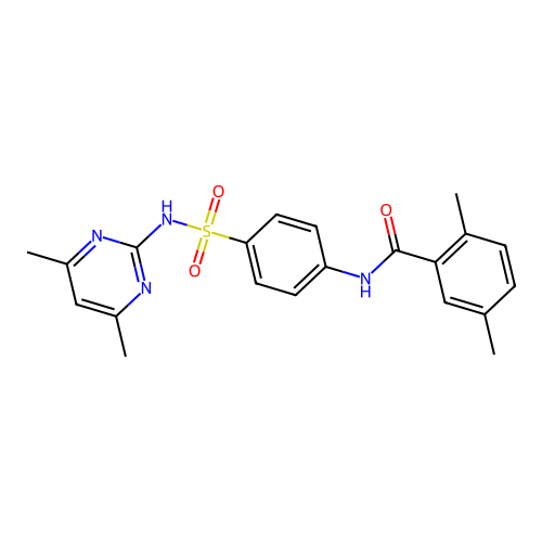N-{4-[(4,6-dimethylpyrimidin-2-yl)sulfamoyl]phenyl}-2,5-dimethylbenzamide structure