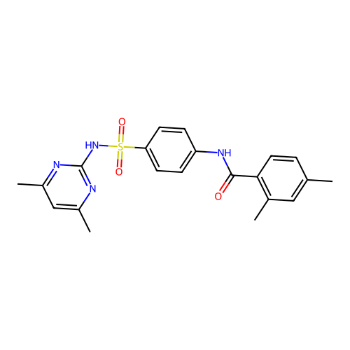 N-{4-[(4,6-dimethylpyrimidin-2-yl)sulfamoyl]phenyl}-2,4-dimethylbenzamide structure