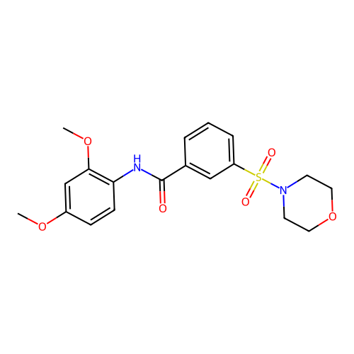 N-(2,4-dimethoxyphenyl)-3-(morpholin-4-ylsulfonyl)benzamide structure