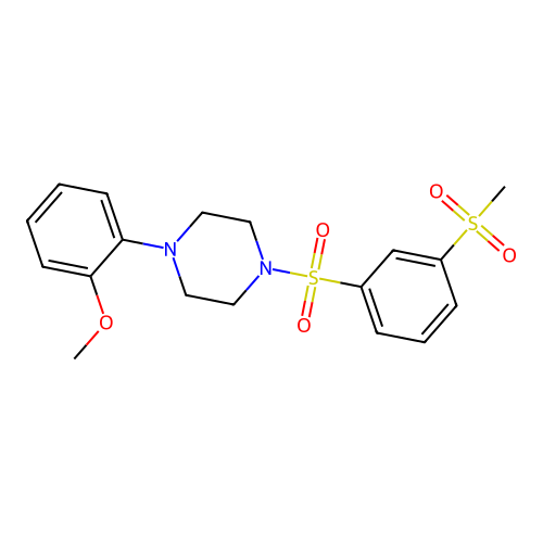 1-(2-Methoxyphenyl)-4-(3-methylsulfonylphenyl)sulfonylpiperazine structure