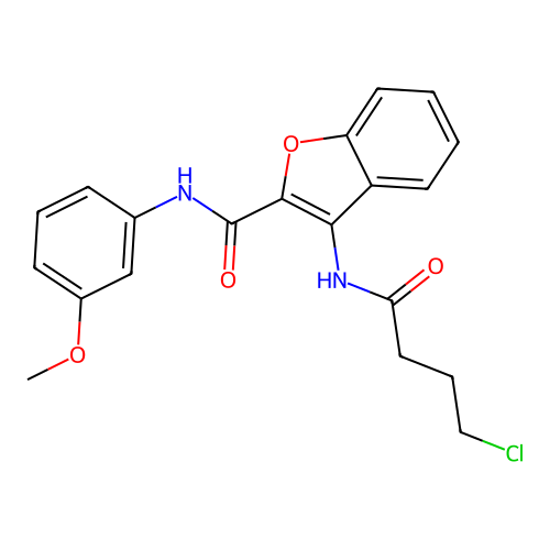 3-(4-chlorobutanamido)-N-(3-methoxyphenyl)benzofuran-2-carboxamide structure