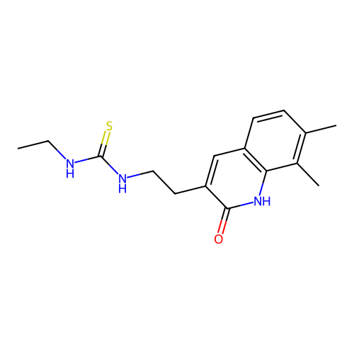 1-(2-(7,8-Dimethyl-2-oxo-1,2-dihydroquinolin-3-yl)ethyl)-3-ethylthiourea structure