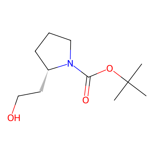 tert-butyl (2S)-2-(2-hydroxyethyl)pyrrolidine-1-carboxylate structure