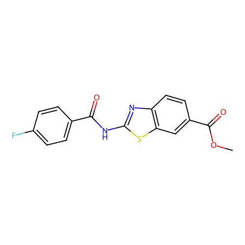 Methyl 2-(4-fluorobenzamido)benzo[d]thiazole-6-carboxylate structure