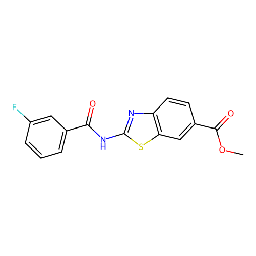 Methyl 2-(3-fluorobenzamido)benzo[d]thiazole-6-carboxylate structure