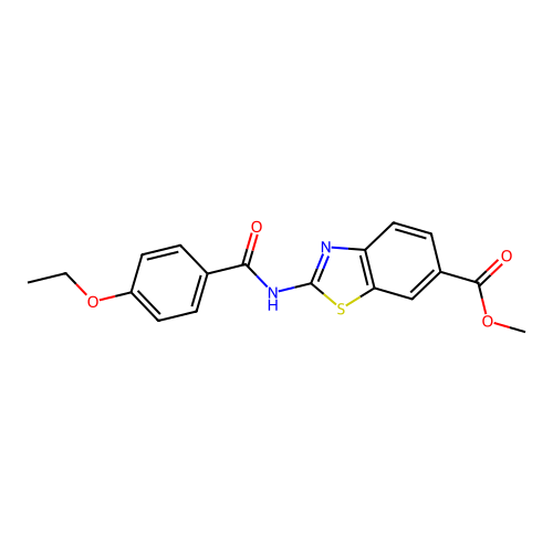 Methyl 2-(4-ethoxybenzamido)benzo[d]thiazole-6-carboxylate structure