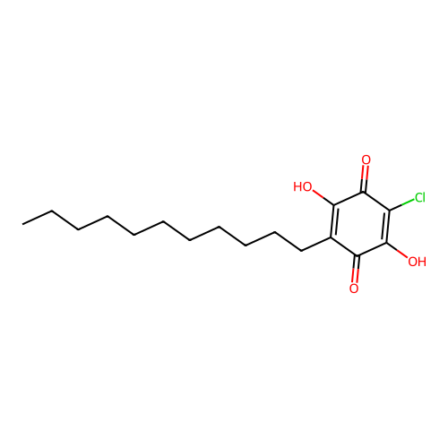 2-Chloro-3,6-dihydroxy-5-undecylcyclohexa-2,5-diene-1,4-dione structure