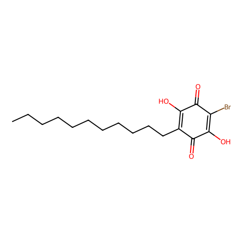 2-Bromo-3,6-dihydroxy-5-undecylcyclohexa-2,5-diene-1,4-dione structure