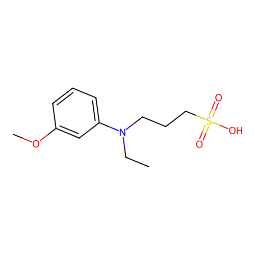 n-Ethyl-n-(3-sulfopropyl) m-anisidine structure