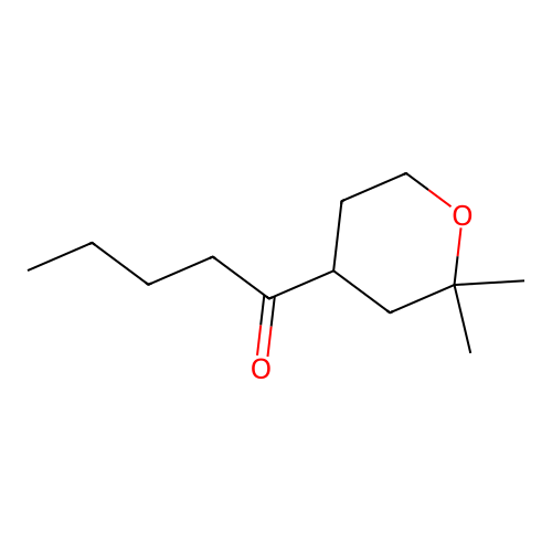 1-(2,2-Dimethyloxan-4-yl)pentan-1-one structure