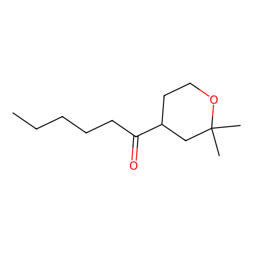 1-(2,2-dimethyltetrahydro-2H-pyran-4-yl)hexan-1-one structure