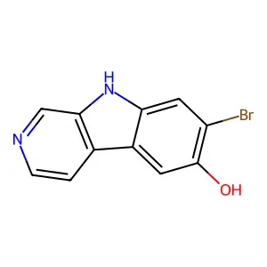7-bromo-9H-pyrido[3,4-b]indol-6-ol structure